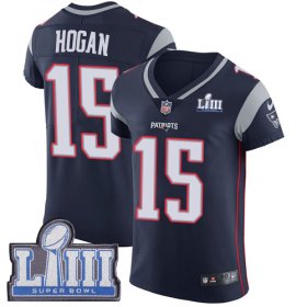 Wholesale Cheap Nike Patriots #15 Chris Hogan Navy Blue Team Color Super Bowl LIII Bound Men\'s Stitched NFL Vapor Untouchable Elite Jersey
