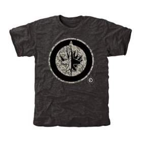 Wholesale Cheap Men\'s Winnipeg Jets Black Rink Warrior T-Shirt