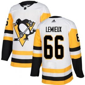 Wholesale Cheap Adidas Penguins #66 Mario Lemieux White Road Authentic Stitched NHL Jersey