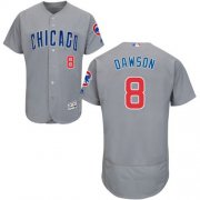 Wholesale Cheap Cubs #8 Andre Dawson Grey Flexbase Authentic Collection Road Stitched MLB Jersey