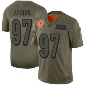 Wholesale Cheap Nike Bengals #97 Geno Atkins Camo Men\'s Stitched NFL Limited 2019 Salute To Service Jersey