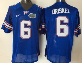 Wholesale Cheap Men\'s Florida Gators #6 Jeff Driskel Royal Blue Stitched NCAA Nike College Football Jersey