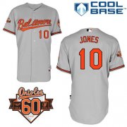 Wholesale Cheap Orioles #10 Adam Jones Grey Cool Base Stitched MLB Jersey