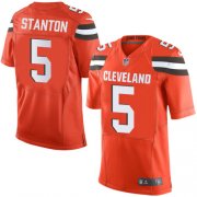 Wholesale Cheap Nike Browns #5 Drew Stanton Jr Orange Alternate Men's Stitched NFL New Elite Jersey