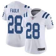 Wholesale Cheap Nike Colts #28 Marshall Faulk White Women's Stitched NFL Vapor Untouchable Limited Jersey