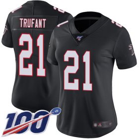 Wholesale Cheap Nike Falcons #21 Desmond Trufant Black Alternate Women\'s Stitched NFL 100th Season Vapor Limited Jersey