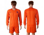 Wholesale Cheap Holland Blank Home Long Sleeves Soccer Country Jersey