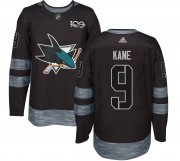 Wholesale Cheap Adidas Sharks #9 Evander Kane Black 1917-2017 100th Anniversary Stitched NHL Jersey