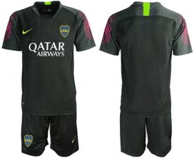 Wholesale Cheap Boca Juniors Blank Black Goalkeeper Soccer Club Jersey