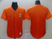 Wholesale Cheap Nike Giants Blank Orange Fade Authentic Stitched MLB Jersey