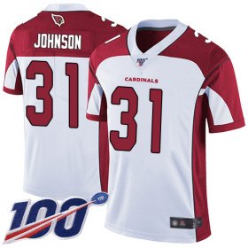 Wholesale Cheap Nike Cardinals #31 David Johnson White Men\'s Stitched NFL 100th Season Vapor Limited Jersey
