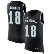 Wholesale Cheap Nike Eagles #18 Jalen Reagor Black Alternate Men's Stitched NFL Limited Rush Tank Top Jersey