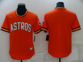 Wholesale Cheap Men\'s Houston Astros Blank Orange Cooperstown Collection Cool Base Stitched Nike Jersey