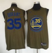 Wholesale Cheap Golden State Warriors #35 Kevin Durant Olive Nike Swingman Jersey