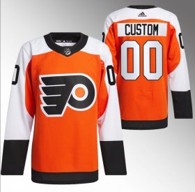 Cheap Men\'s Philadelphia Flyers Custom 2023-24 Orange Stitched Jersey
