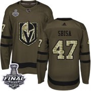 Wholesale Cheap Adidas Golden Knights #47 Luca Sbisa Green Salute to Service 2018 Stanley Cup Final Stitched Youth NHL Jersey
