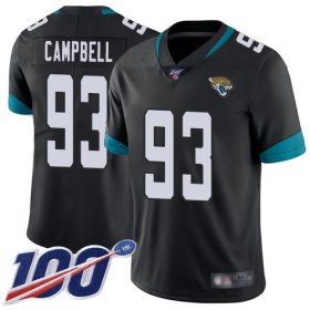 Wholesale Cheap Nike Jaguars #93 Calais Campbell Black Team Color Men\'s Stitched NFL 100th Season Vapor Limited Jersey