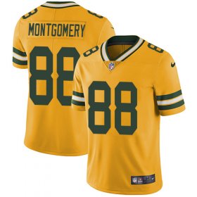 Wholesale Cheap Nike Packers #88 Ty Montgomery Yellow Men\'s Stitched NFL Limited Rush Jersey