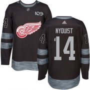 Wholesale Cheap Adidas Red Wings #14 Gustav Nyquist Black 1917-2017 100th Anniversary Stitched NHL Jersey