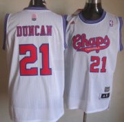 Wholesale Cheap San Antonio Spurs #21 Tim Duncan ABA Hardwood Classic Swingman White Jersey