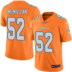 Wholesale Cheap Nike Dolphins #52 Raekwon McMillan Orange Men\'s Stitched NFL Limited Rush Jersey
