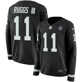 Wholesale Cheap Nike Raiders #11 Henry Ruggs III Black Team Color Women\'s Stitched NFL Limited Therma Long Sleeve Jersey