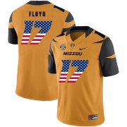 Wholesale Cheap Missouri Tigers 17 Richaud Floyd Gold USA Flag Nike College Football Jersey