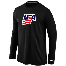 Wholesale Cheap Nike USA Graphic Legend Performance Collection Locker Room Long Sleeve T-Shirt Black