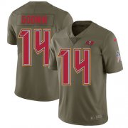 Wholesale Cheap Nike Buccaneers #14 Chris Godwin Olive Men's Stitched NFL Limited 2017 Salute To Service Jersey