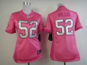 Wholesale Cheap Nike 49ers #52 Patrick Willis Pink Women's Be Luv'd Stitched NFL Elite Jersey