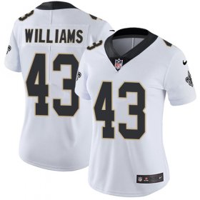 Wholesale Cheap Nike Saints #43 Marcus Williams White Women\'s Stitched NFL Vapor Untouchable Limited Jersey