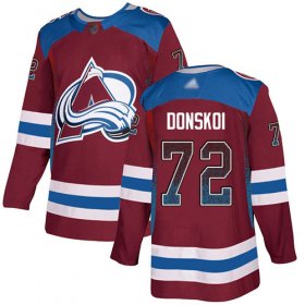Wholesale Cheap Adidas Avalanche #72 Joonas Donskoi Burgundy Home Authentic Drift Fashion Stitched NHL Jersey