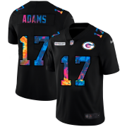 Cheap Green Bay Packers #17 Davante Adams Men's Nike Multi-Color Black 2020 NFL Crucial Catch Vapor Untouchable Limited Jersey