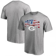 Wholesale Cheap Men's Green Bay Packers Pro Line by Fanatics Branded Heathered Gray Banner Wave T-Shirt