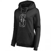 Wholesale Cheap Women's Seattle Mariners Platinum Collection Pullover Hoodie Black