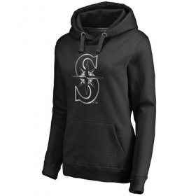 Wholesale Cheap Women\'s Seattle Mariners Platinum Collection Pullover Hoodie Black