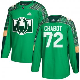 Wholesale Cheap Adidas Senators #72 Thomas Chabot adidas Green St. Patrick\'s Day Authentic Practice Stitched NHL Jersey