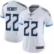 Wholesale Cheap Nike Titans #22 Derrick Henry White Women's Stitched NFL Vapor Untouchable Limited Jersey