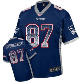Wholesale Cheap Nike Patriots #87 Rob Gronkowski Navy Blue Team Color Youth Stitched NFL Elite Drift Fashion Jersey
