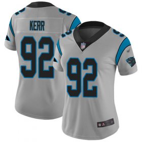 Wholesale Cheap Nike Panthers #92 Zach Kerr Silver Women\'s Stitched NFL Limited Inverted Legend Jersey
