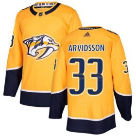 Wholesale Cheap Adidas Predators #33 Viktor Arvidsson Yellow Home Authentic Stitched Youth NHL Jersey