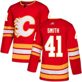 Wholesale Cheap Adidas Flames #41 Mike Smith Red Alternate Authentic Stitched NHL Jersey