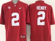 Wholesale Cheap Men's Alabama Crimson Tide #2 Derrick Henry Red 2015 NCAA Football Nike Limited Jersey