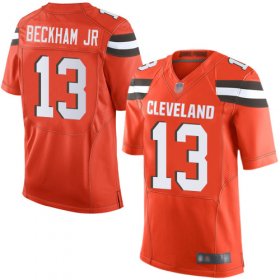 Wholesale Cheap Nike Browns #13 Odell Beckham Jr Orange Alternate Men\'s Stitched NFL New Elite Jersey