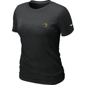 Wholesale Cheap Women\'s Nike Jacksonville Jaguars Chest Embroidered Logo T-Shirt Black