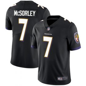 Wholesale Cheap Nike Ravens #7 Trace McSorley Black Alternate Men\'s Stitched NFL Vapor Untouchable Limited Jersey