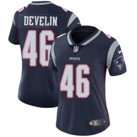 Wholesale Cheap Nike Patriots #46 James Develin Navy Blue Team Color Women\'s Stitched NFL Vapor Untouchable Limited Jersey