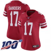 Wholesale Cheap Nike 49ers #17 Emmanuel Sanders Red Team Color Women's Stitched NFL 100th Season Vapor Limited Jersey