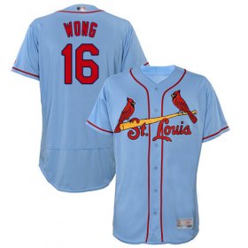 Wholesale Cheap Cardinals #16 Kolten Wong Light Blue Flexbase Authentic Collection Stitched MLB Jersey