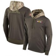 Wholesale Cheap Men's Kansas City Chiefs Nike Olive Salute to Service Sideline Therma Pullover Hoodie